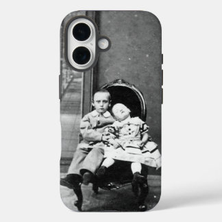 Coque Pour iPhone 16 Portrait antique hantant de frères et sœurs