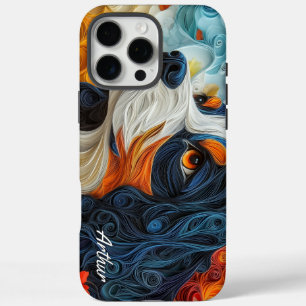 Coques iPhone 16 Pro Max Portrait coloré Cavalier King Charles