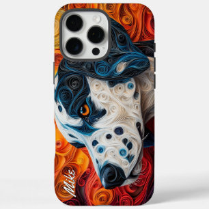 Coques iPhone 16 Pro Max Portrait coloré de Dalmatie