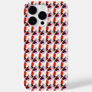 Coque Pour Pour iPhone 14 Pro Max Portrait de chat - Art Graphique Gras Orange et Vi