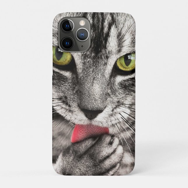 Coques Case-Mate iPhone Portrait de chat mignon (Dos)