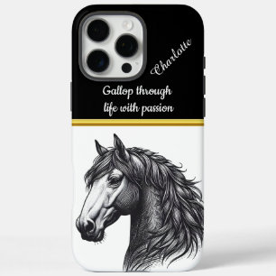 Coques iPhone 16 Pro Max Portrait de cheval majestueux et complexe