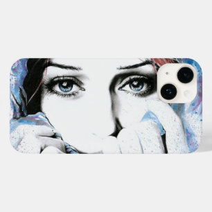 Coques Pour iPhone Portrait de fille Joli yeux aquarelle peinture art