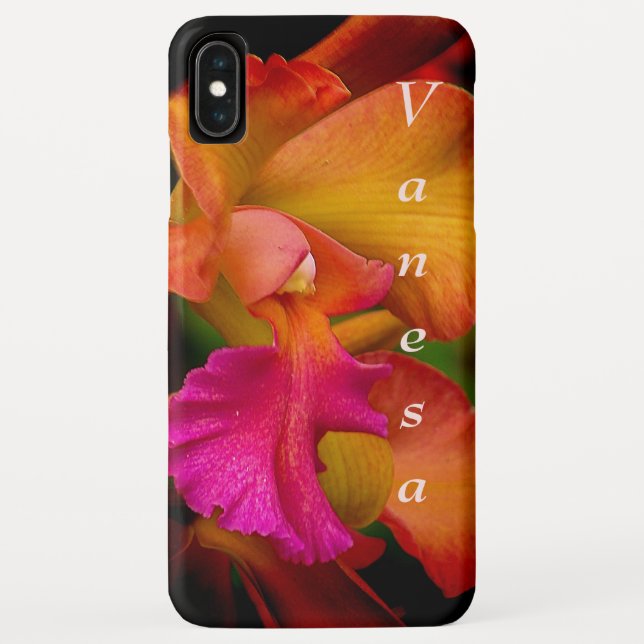 Coques Case-Mate iPhone Portrait de l'orchidée de Cattleya (Dos)