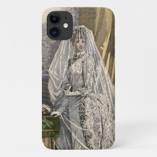 Coques Pour iPhone Portrait de mariage vintage de la mariée, mariée v