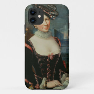 Coque Case-Mate Pour iPhone Portrait d'une femme tenant une illustration