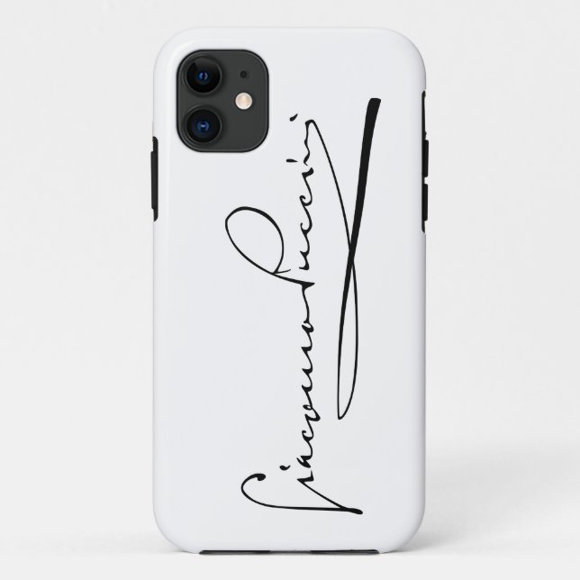 Coques Case-Mate iPhone Portrait et signature de Giacomo Puccini (Dos)