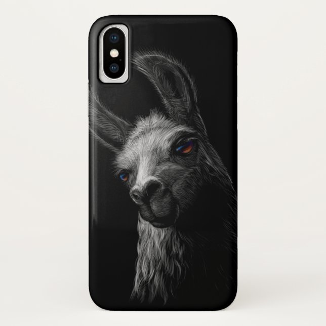 Coques Case-Mate iPhone Portrait Head Cute Llama avec un Arrière - plan no (Dos)