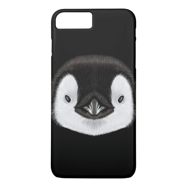 Coques Case-Mate iPhone Portrait illustré de poussin de pingouin (Dos)