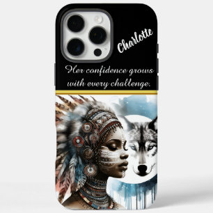 Coques iPhone 16 Pro Max Portrait puissant d'un guerrier et d'un loup autoc