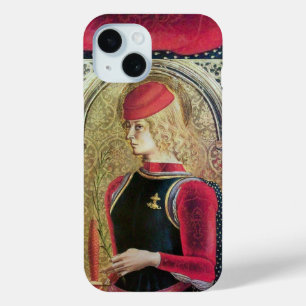 Coque Pour iPhone 15 PORTRAIT SAINT GEORGE, Rouge, Noir, Jaune or