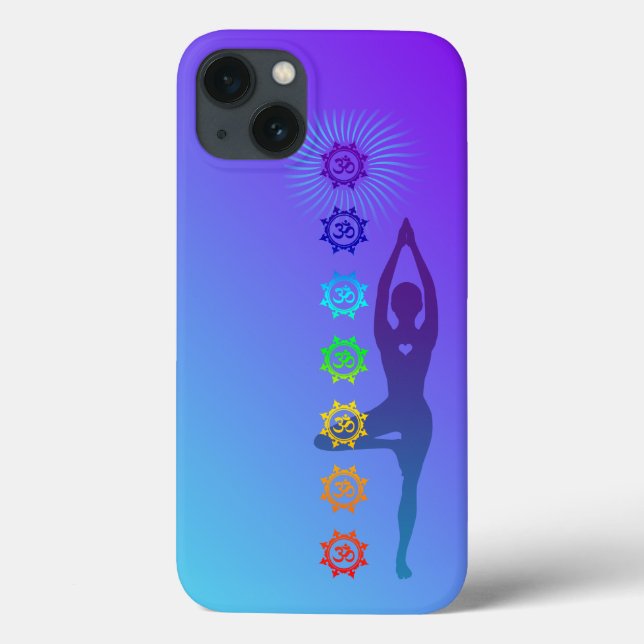 Coques Case-Mate iPhone Pose de Chakra Tree - Yoga & Lumière Spirituelle (Verso)
