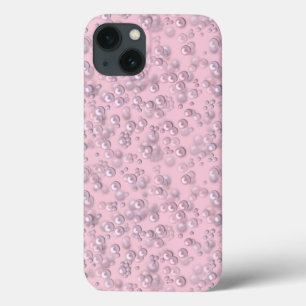 Case-Mate iPhone Case Poseurs de perles rose-blanc sur velours rose