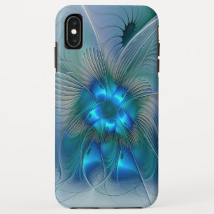Case-Mate iPhone Case Position, Abstrait bleu turquoise fractal