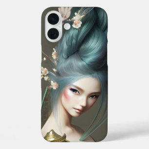 Coques iPhone 16 Plus Poster d'art de la princesse Imaginaire aux cheveu