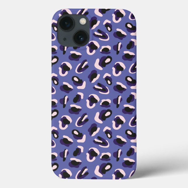 Coques Case-Mate iPhone Poster de animal Abstrait pourpre (Verso)