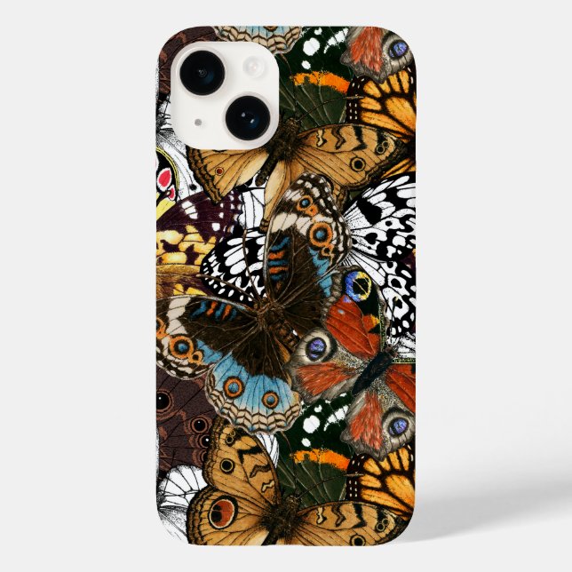 Coques Case-Mate iPhone Poster de animal. Ailes papillons. (Verso)