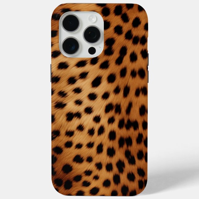 Coques Case-Mate iPhone Poster de animal Cheetah Brown et noir (Verso)
