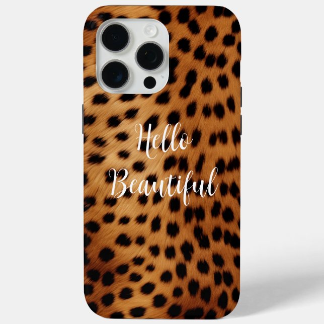 Coques Case-Mate iPhone Poster de animal Cheetah Brown et noir (Verso)