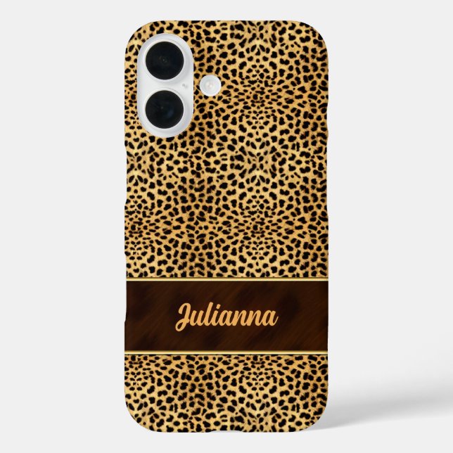 Coques Case-Mate iPhone Poster de animal Cheetah en teintes naturelles (Verso)