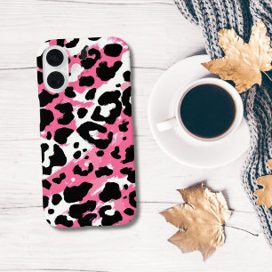 Coque Pour iPhone 16 Poster de animal Cheetah Léopard Rose