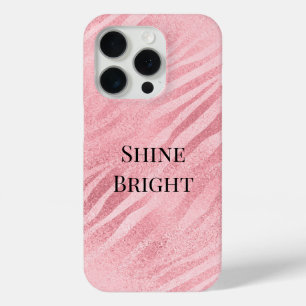 Coque iPhone 15 Pro Poster de animal Chic Pink Zebra