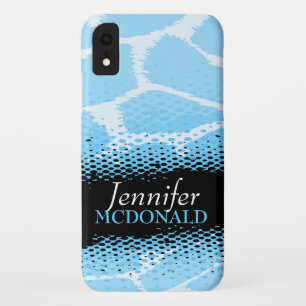 Coque Case-Mate Pour iPhone Poster de animal graphique bleu clair personnalisé