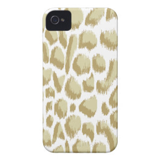 Coque iPhone 4 Case-Mate Poster de animal Ikat Biege de Megan Adams