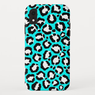 Case-Mate iPhone Case Poster de animal moderne Cyan Blue Leopard
