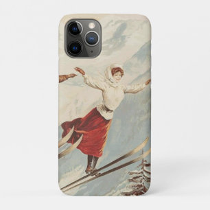 Case-Mate iPhone Case Poster de ski Vintage de Chamonix Mont Blanc