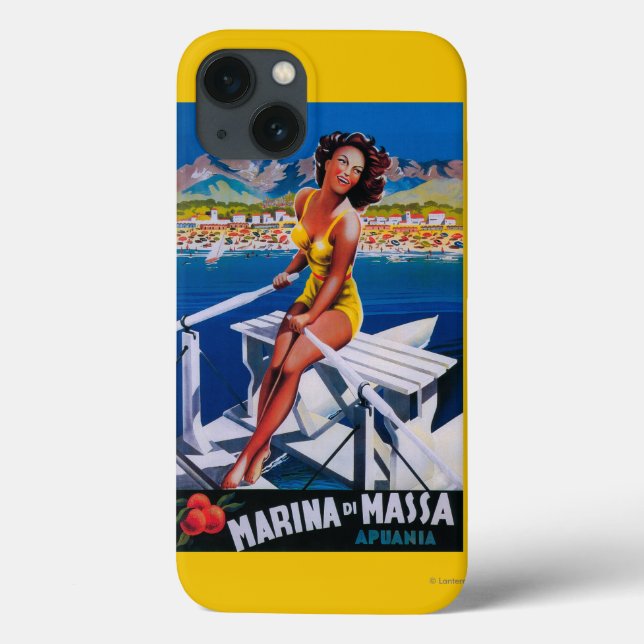 Coques Case-Mate iPhone Poster de voyage Massa Marina (Verso)