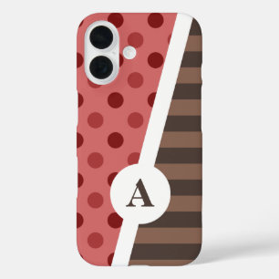 Coque Pour iPhone 16 Potage de polka de fraise de chocolat et Motif à r