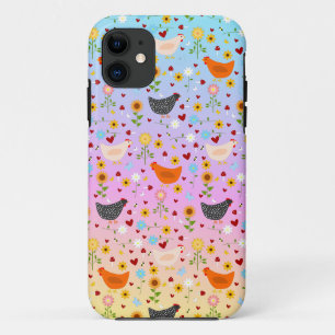 Case-Mate iPhone Case Poulets dans le jardin au coucher du soleil