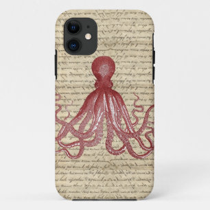 Coque iPhone 11 Poulpe vintage