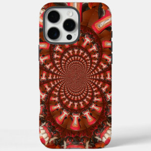 iPhone 16 Pro Max Case Pouls Cramoisi Langue Kaléidoscope Art Abstrait