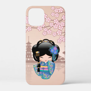 Case-Mate iPhone Case Poupée Keiko Kokeshi - Blue Kimono Geisha Girl