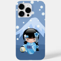 Poupée Kokeshi d'hiver - Blue Mountain Geisha Girl