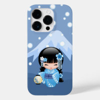 Poupée Kokeshi d'hiver - Blue Mountain Geisha Girl
