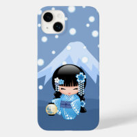 Poupée Kokeshi d'hiver - Blue Mountain Geisha Girl