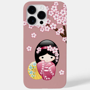 Coque Pour Pour iPhone 14 Pro Max Poupée Kokeshi Printemps - Cute Geisha Japonais en