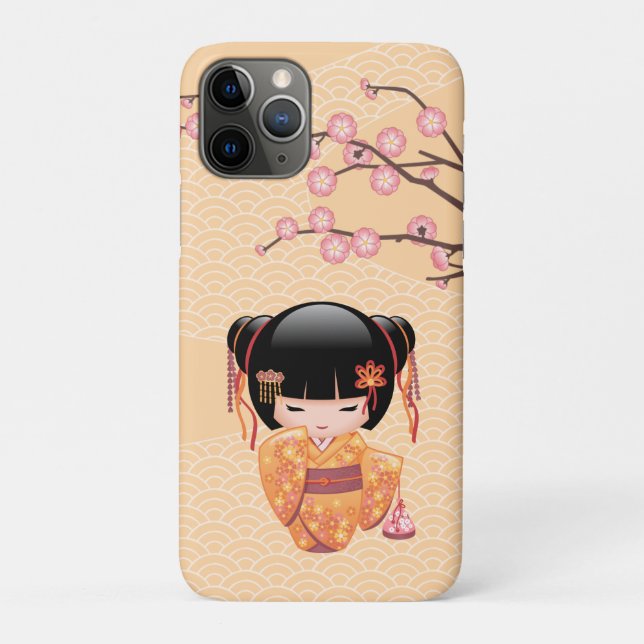 Coques Case-Mate iPhone Poupée Kokeshi Ume - Fille Geisha Japonaise de la  (Dos)