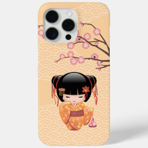 Coque iPhone 15 Pro Max Poupée Kokeshi Ume - Fille Geisha Japonaise de la 