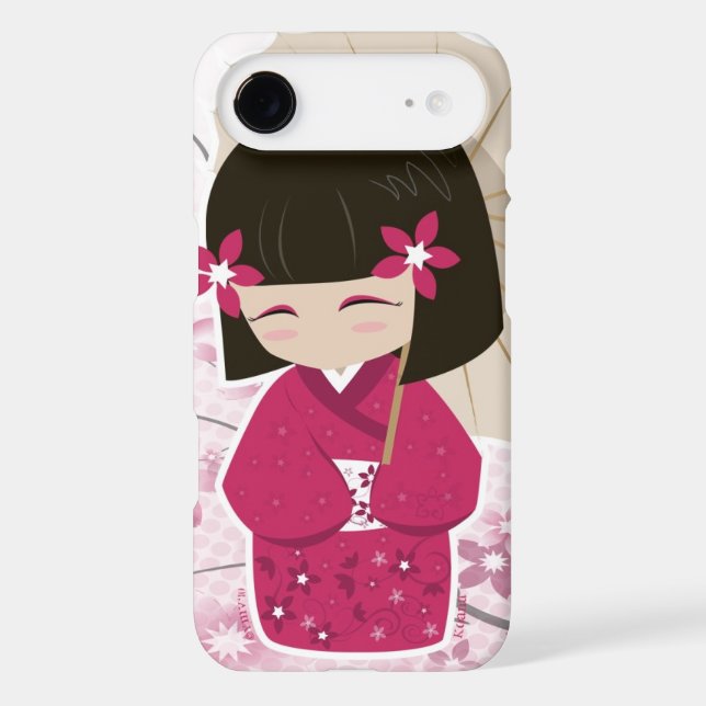 Coques Case-Mate iPhone Poupée mignonne de Sakura Kokeshi (Verso)