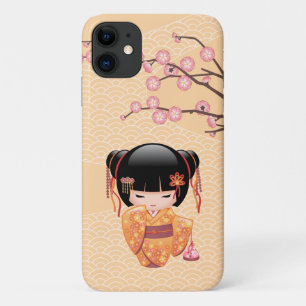 Case-Mate iPhone Case Poupée Ume Kokeshi - Japonaise Pêche Geisha Girl