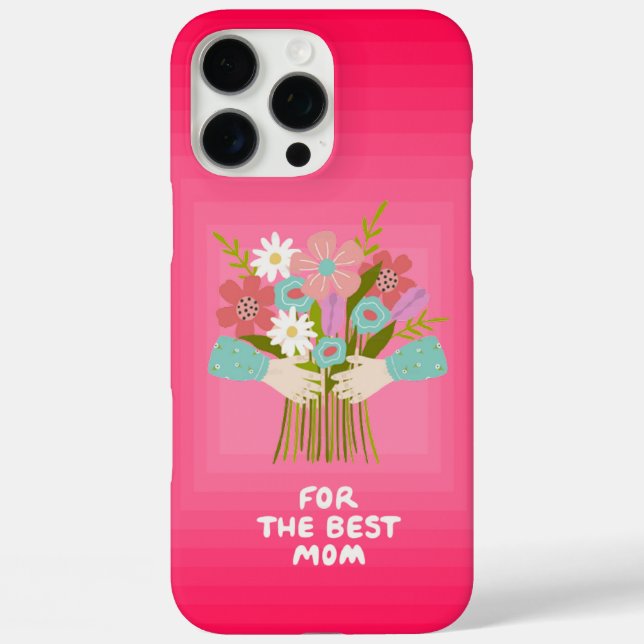 Coques Case-Mate iPhone Pour la meilleure maman Floral (Verso)