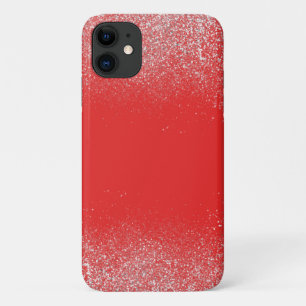 Case-Mate iPhone Case Poussière argentée et boîtier de téléphone rouge