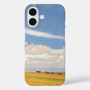 Coques iPhone 16 Prairie après l'orage par Maynard Dixon, Art ancie