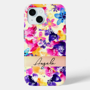Coque Pour iPhone 15 Prairie de fleurs sauvages Fleurs shabby