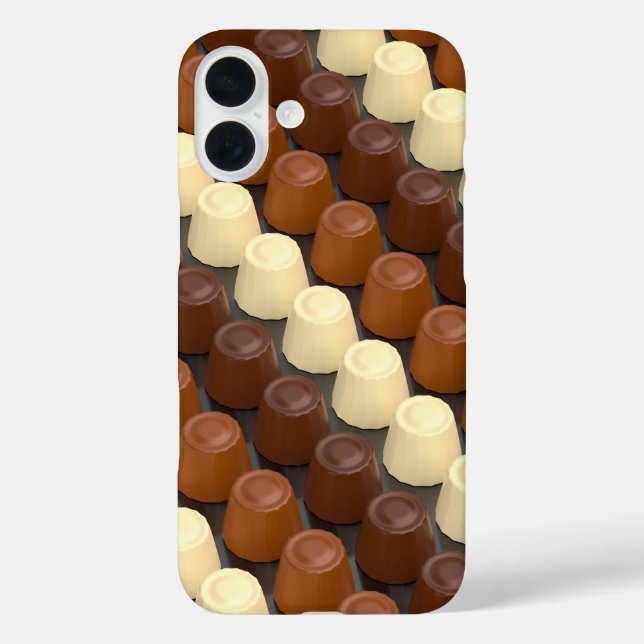 Coques Case-Mate iPhone Pralines de chocolat noir, blanc et lait (Verso)