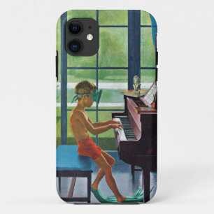 Coque iPhone 11 Pratique en matière de piano de Poolside